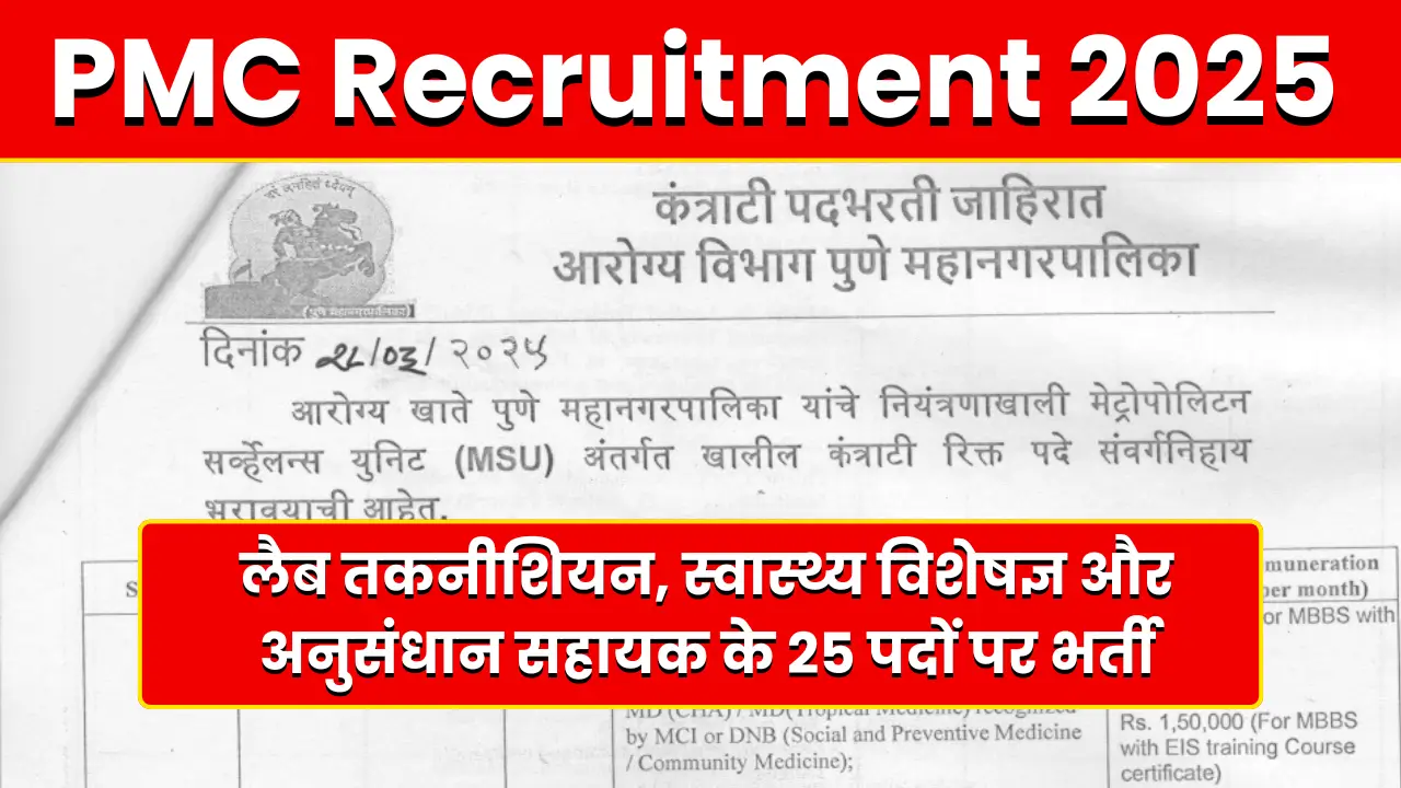 PMC Recruitment 2025